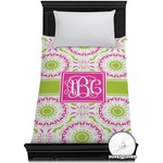 Pink & Green Suzani Duvet Cover - Twin (Personalized)