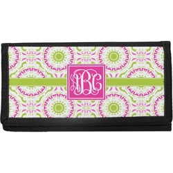 Pink & Green Suzani Canvas Checkbook Cover (Personalized)