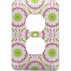 Pink & Green Suzani Electric Outlet Plate (Personalized)