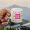 Pink & Green Suzani Single Shot Espresso Cup - Single (Personalized)