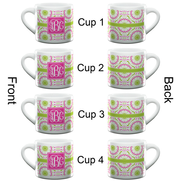 Pink & Green Suzani Espresso Cup - 6oz (Double Shot Set of 4) APPROVAL