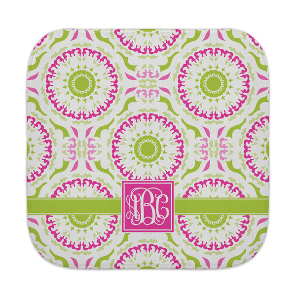 Custom Pink & Green Suzani Face Towel (Personalized)