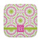 Pink & Green Suzani Face Cloth-Rounded Corners