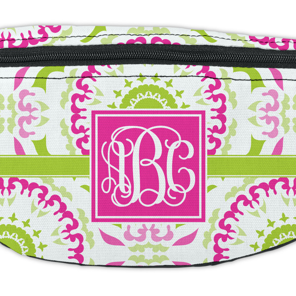 Pink & Green Suzani Fanny Pack - Closeup