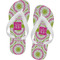 Pink & Green Suzani Flip Flops