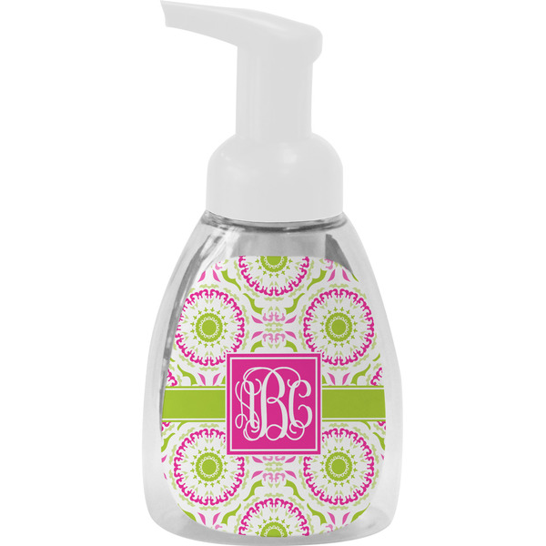 Custom Pink & Green Suzani Foam Soap Bottle (Personalized)