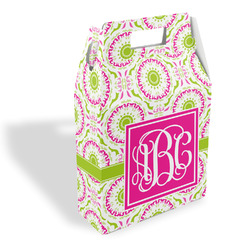Pink & Green Suzani Gable Favor Box (Personalized)