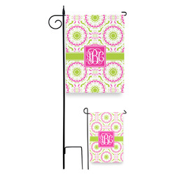 Pink & Green Suzani Garden Flag (Personalized)