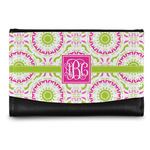 Pink & Green Suzani Genuine Leather Women's Wallet - Small (Personalized)