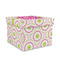 Pink & Green Suzani Gift Box with Lid - Canvas Wrapped - Medium (Personalized)