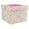 Pink & Green Suzani Gift Boxes with Lid - Canvas Wrapped - X-Large - Front/Main