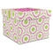 Pink & Green Suzani Gift Box with Lid - Canvas Wrapped - X-Large (Personalized)