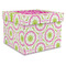 Pink & Green Suzani Gift Boxes with Lid - Canvas Wrapped - XX-Large - Front/Main