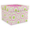 Pink & Green Suzani Gift Box with Lid - Canvas Wrapped - XX-Large (Personalized)