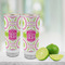 Pink & Green Suzani Glass Shot Glass - 2 oz - LIFESTYLE