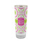 Pink & Green Suzani 2 oz Shot Glass - Glass with Gold Rim (Personalized)