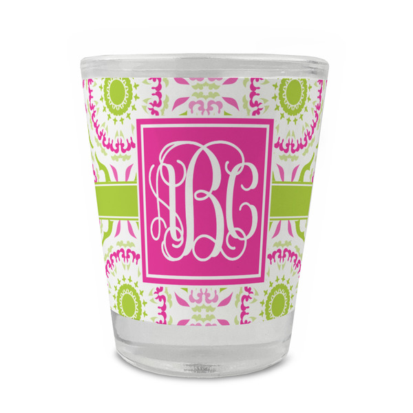 Pink & Green Suzani Glass Shot Glass - Standard - FRONT