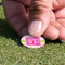 Pink & Green Suzani Golf Ball Marker - Hand
