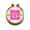 Pink & Green Suzani Golf Ball Marker - Hat Clip - Gold