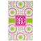 Pink & Green Suzani Golf Towel - Poly-Cotton Blend - Large w/ Monograms