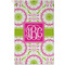 Pink & Green Suzani Golf Towel - Poly-Cotton Blend - Small w/ Monograms