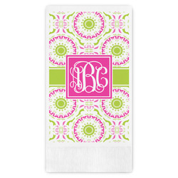 Pink & Green Suzani Guest Paper Towels - Full Color (Personalized)