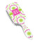Pink & Green Suzani Hair Brush - Angle View