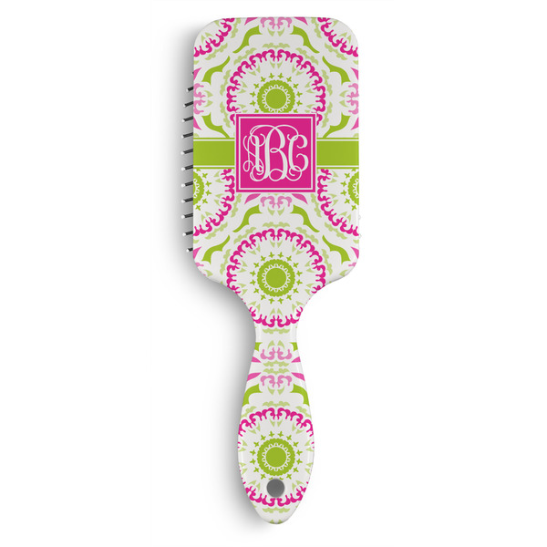 Custom Pink & Green Suzani Hair Brushes (Personalized)