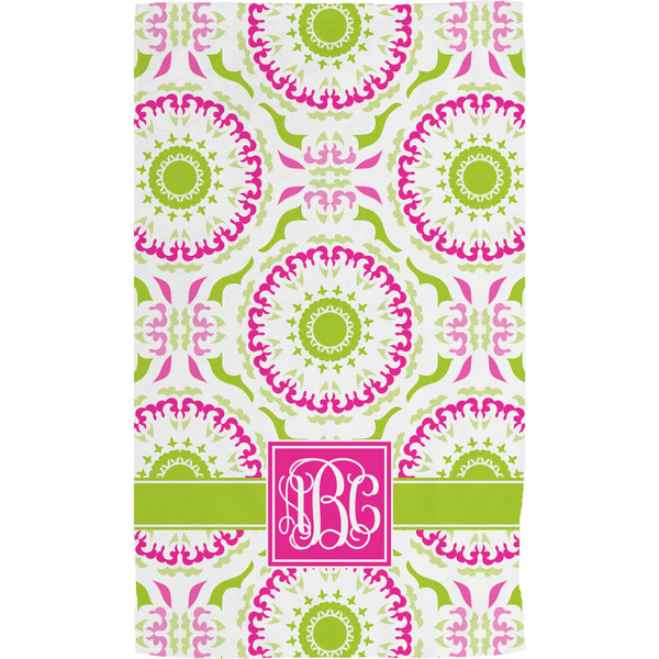 Pink & Green Suzani Hand Towel (Personalized) Full