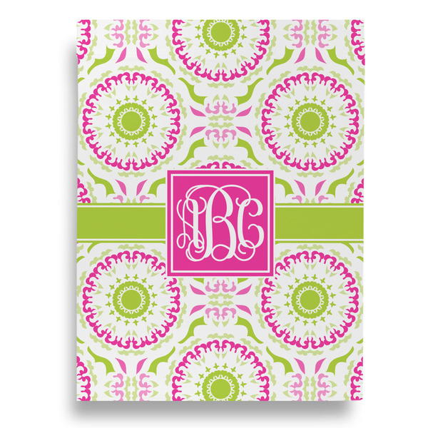 Pink & Green Suzani House Flags - Double Sided - BACK