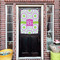 Pink & Green Suzani House Flags - Double Sided - (Over the door) LIFESTYLE