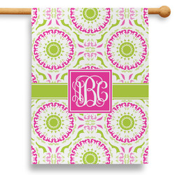 Pink & Green Suzani 28" House Flag (Personalized)
