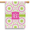 Pink & Green Suzani House Flags - Single Sided - PARENT MAIN