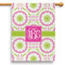 Pink & Green Suzani 28" House Flag (Personalized)