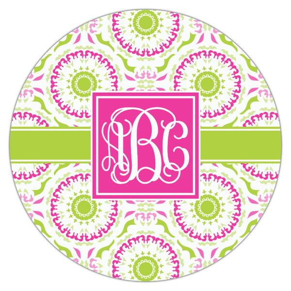 Pink & Green Suzani Icing Circle - Medium - Single