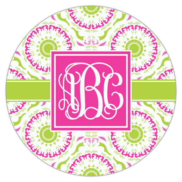 Pink & Green Suzani Icing Circle - Small - Single