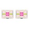 Pink & Green Suzani Indoor Rectangular Burlap Pillow (Front and Back)