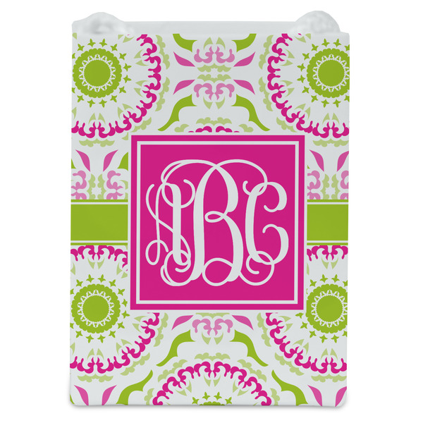 Pink & Green Suzani Jewelry Gift Bag - Gloss - Front