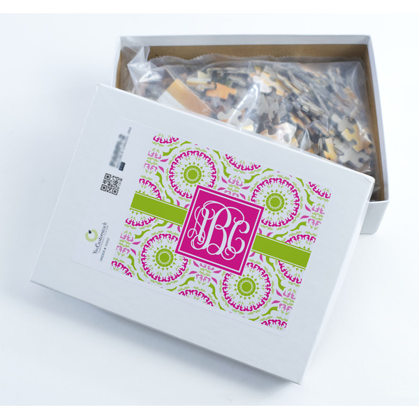 Pink & Green Suzani Jigsaw Puzzle 252 Piece - Box
