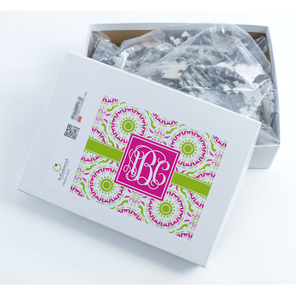 Pink & Green Suzani Jigsaw Puzzle 500 Piece - Box