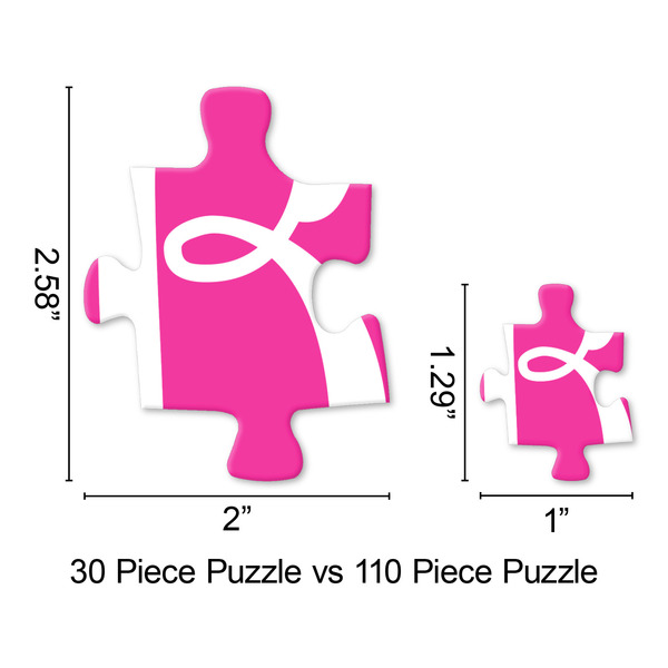 Pink & Green Suzani Jigsaw Puzzle - Piece Comparison