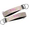 Pink & Green Suzani Key-chain - Metal and Nylon - Front and Back