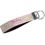 Pink & Green Suzani Webbing Keychain Fob - Small (Personalized)