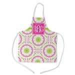 Pink & Green Suzani Kid's Apron w/ Monogram