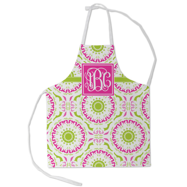 Custom Pink & Green Suzani Kid's Apron - Small (Personalized)