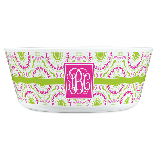 Pink & Green Suzani Kids Bowls - FRONT