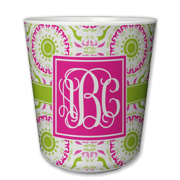 Custom Pink & Green Suzani Plastic Tumbler 6oz (Personalized)