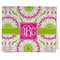 Pink & Green Suzani Kitchen Towel - Poly Cotton w/ Monograms