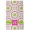 Pink & Green Suzani Kitchen Towel - Poly Cotton - Full Front