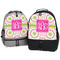 Pink & Green Suzani Large Backpacks - Both